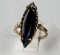 10K Yellow Gold And Hematite Ring