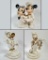 3 Lenox Disney Showcase Figurines - Debonair Donald and Dazzling Daisy Duck, Minnie's Dream Wedding