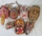 Lot Of 7 Harnd Carved Masks Made In Mexico
