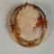 14K Yellow Gold Mounted Carved Shell Cameo 