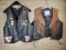 2 Leather Motorcycle Riding Vests