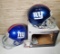 Signed Victor Cruz NY Giants Riddell Helmet & Unsigned Helmet