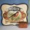 Repro on Iron Robin Cigars Sign and Antique Tampa Cigar Box
