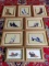 7 Framed Fashional Footwear Prints by Fiona Saunders Bombay Company Plus 2 Smaller Prints