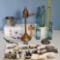 Case lot of 1938 and 1948 Europe Photos, Oil Lamp, Marble Neck Bottles and More