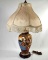 Satsuma Vase Table Lamp With Silk Umbrella Shade