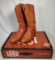 Men's Lucchese Western Tan Leather Boots in Orig. Box