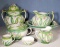 Art Nouveau Porcelain 7 Pc. Wash Set with Beautiful Pastel Tulip Design by Grindley & Co.