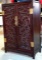 Asian Rosewood Carved 2 Door Cabinet