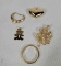 Lot Of Five 14K Yellow Gold Charms