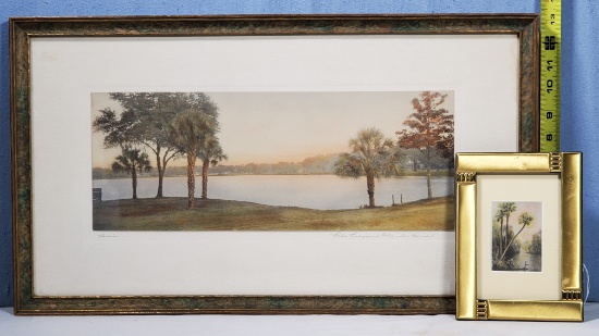 William Harris & J. R. Wilcox Hand Colored Florida Scenic Landscapes