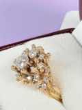 Beautiful 14k Gold & Diamond Ring with Recent $7000 Appraisal