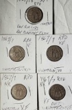 5 -1867 Unatributted RPD Die Variety Error Shield nickels