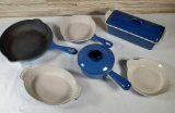 Lot Of 6 Vintage Blue Le Creuset Cookware