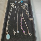 Lot Of 9 Pieces Sterling Silver Jewelry