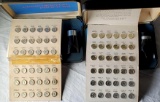 2 Franklin Mint Presidential Mini-Coin Sterling Silver Sets in Display Cases, Coins Sealed in Packs