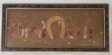 Framed Antique Victorian Era Punched Paper Motto Sampler 
