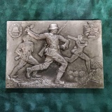 Aluminum German WWI Plaque Depicting An Invation