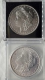 2 Higher Grade Uncirculated Morgan Silver Dollars - 1881-O and 1898
