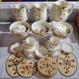 24 pcs Hall Autumn Leaf/ Jewel T China and Accessories