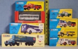 8 Corgi Die Cast Fire Engines and Cars in Original Boxes