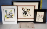 Cartoon Art Collection - Dennis the Menace Sketch, Betty Boop Serigraph Cel,