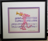 Pink Panther and Mancini Music Animarion Cel signed by Fritz Freleng