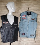 2 Motorcycle Riding Vests incl. Harley Davidson Leather