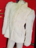 1980's Vintage Ivory Mink & Fox Fur Coat
