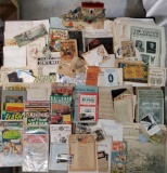 Tray Lot of early 1900s and other Ephemera, Magazines, Maps, Programs and More