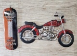 Harley-Davidson Wall Advertising Themometer & Tin Wall Art Motorcycle