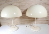 Pair of 1970's TASO Mushroom Lamps