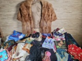 Collection of Approx. 40 Scarves Many Designer