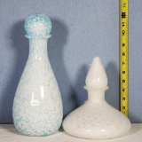 2 Made in Murano Italy Art Glass Decanters