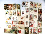 40+ Antique Santa Claus and Halloween post Cards