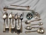 Sterling Silver and Silver Plate Spoons, Cocoa Stirrer and more