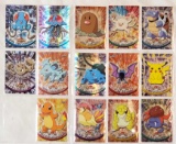 12 Topps Chrome 2000 Series 1 Pokemon Cards (2 Spectra Chrome) and 2 Topps Foil