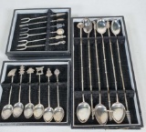 3 Boxed Sets Of Japanese Sterling Silver Utencils