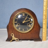 Small Smiths Enfield Dome Nepolean's Hat Mantle Clock