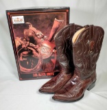 Men's Los Altos Western Brown Ostrich Leather Boots