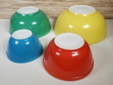 Vintage Pyrex Primary Color Mixing Bowl Set