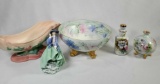 Lot Of 5 Hand Painted Porcilain Wares