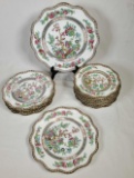 15 Pcs. Coalport Indian Tree China