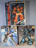 3 Master Grade Transformable Mobile Weapons/Armor Suit Model Kits- Bandai, Etc