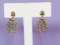 14k Gold Emerald Dangle Earrings