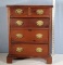 Petite Antique Child's Toy Dresser/ Night Table with Chippendale Feet and Eagle Hardware