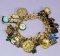 Vintage 12k Gold Filled Charm Bracelet with Approx. 25 Charms (Many Sterling)