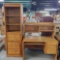 Danish Modern 2 Piece Teak Desk and Link Taylor 