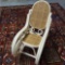 Painted Rattan And Cain Rocker