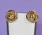 Vintage 14k Gold Tri-Color Pierced Earrings